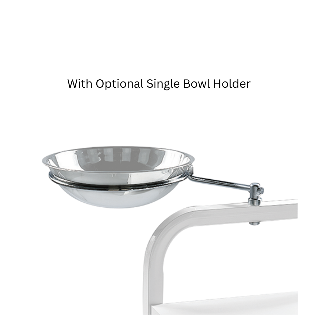 Silhouet-Tone Med Spa Trolley / Esthetician Cart Auxiliary Workstation ML100 With Optional Double Bowl Holder (413281))