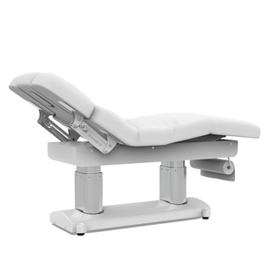 Silverfox Zen Electric Spa Wellness Table with four motors, adjustable headrest and armrests, tilt function, and breathing hole for versatile spa and medical use.
