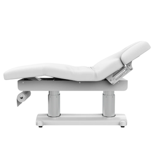 Right view of the Silverfox Zen Electric Spa Wellness Table (2249) showing its sleek design, adjustable headrest with breathing hole, armrests, and motorized backrest and footrest.