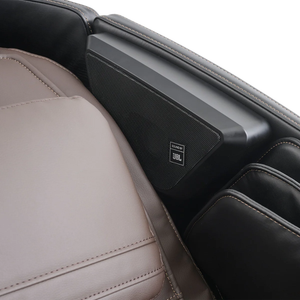Super Novo 2.0 Massage Chair Gray with zero-gravity recline for med spa and IV hydration recovery areas illustrating the JBL built in sound system.