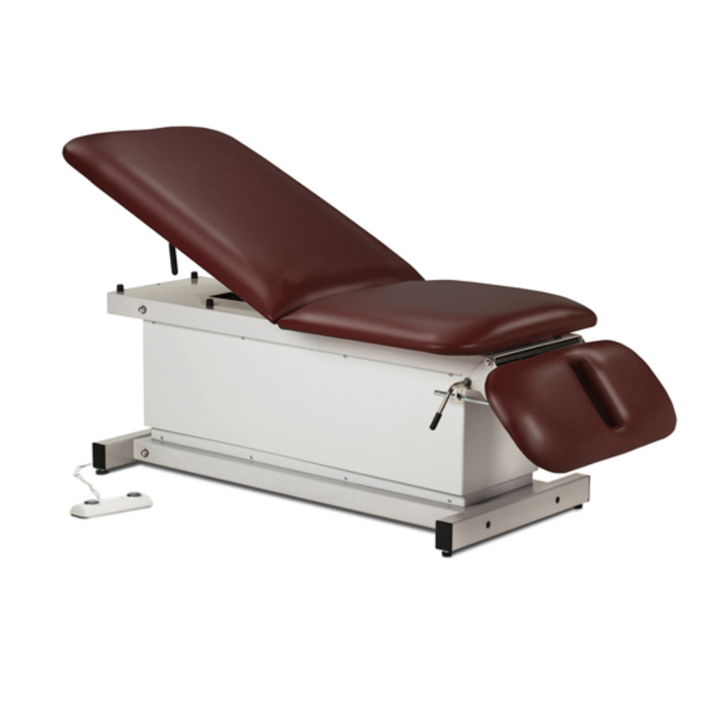 Clinton Industries Power 400, Shrouded Table with Adjust. Backrest and Drop Section Burgundy