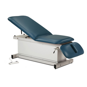 Clinton Industries Power 400, Shrouded Table with Adjust. Backrest and Drop Section Slate Blue