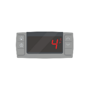 ABS 1 cu. ft. Solid Door Countertop Freestanding Laboratory Refrigerator illustrating the Dixel