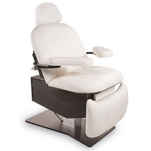 LEC Tribeca™ All-in-One Medi-Spa Chair Chevron Base upright with pivotperfect angled