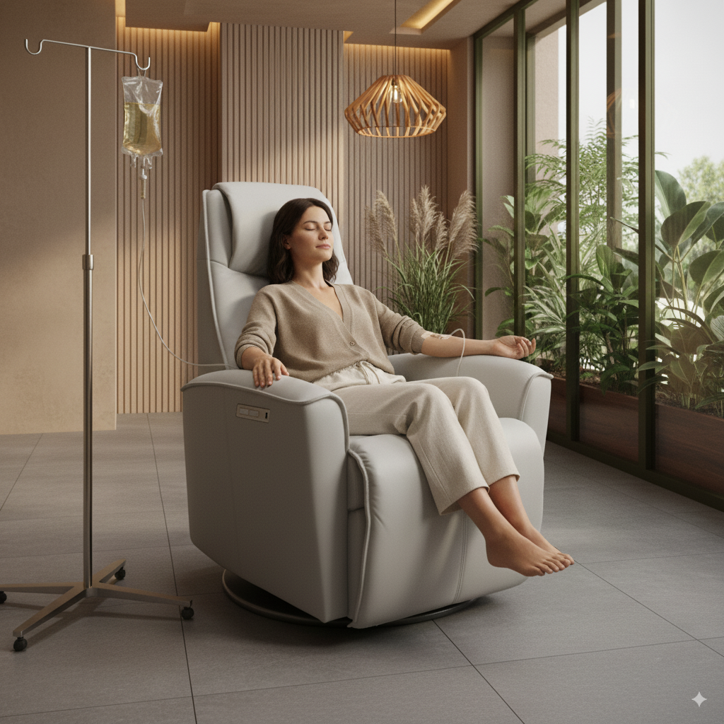 Vik IV Therapy Chair Shadow Grey Side view