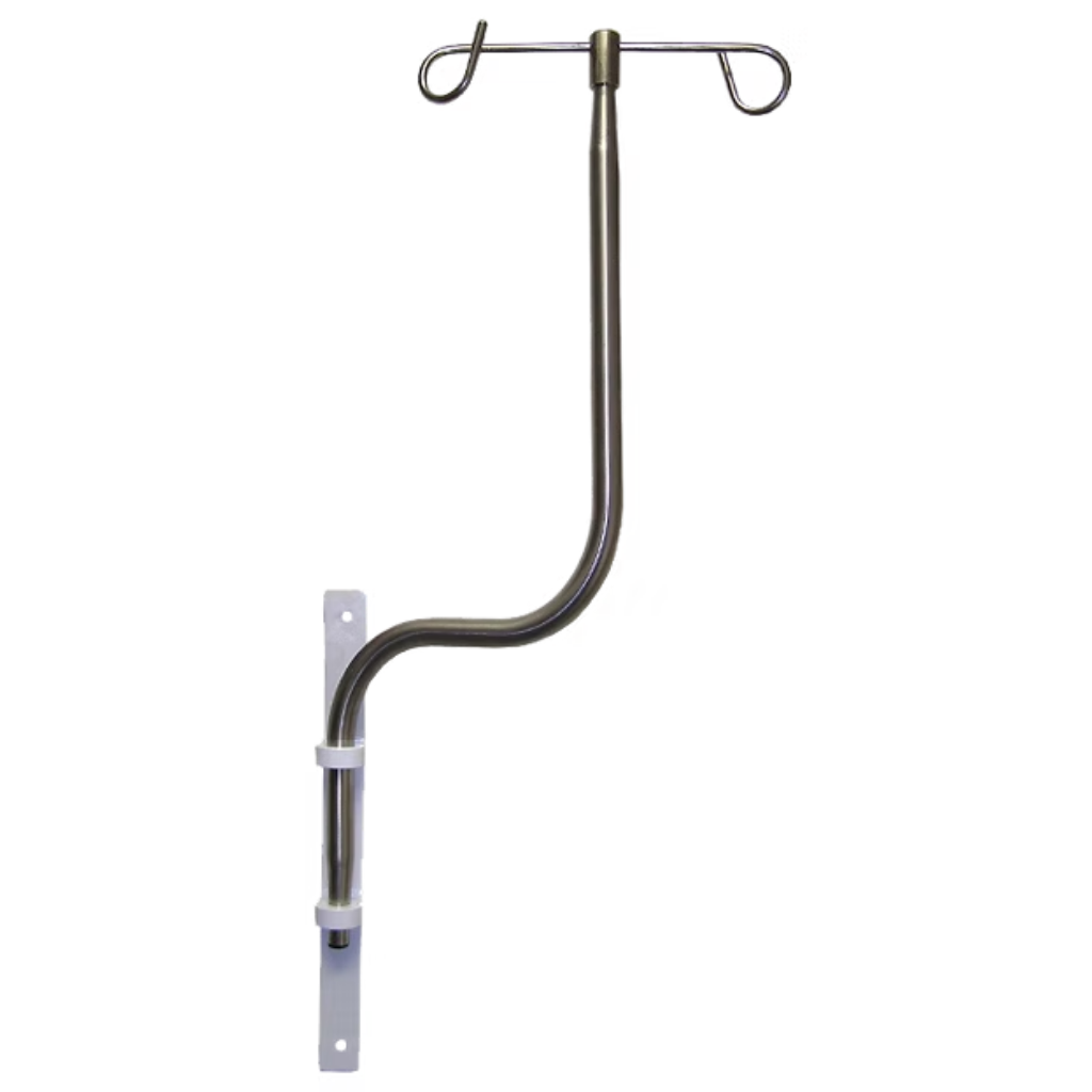 This wall-mounted IV pole gives IV therapy businesses, Med Spas, and medical wellness practices a cleaner, more elevated alternative to traditional floor-mounted IV poles.