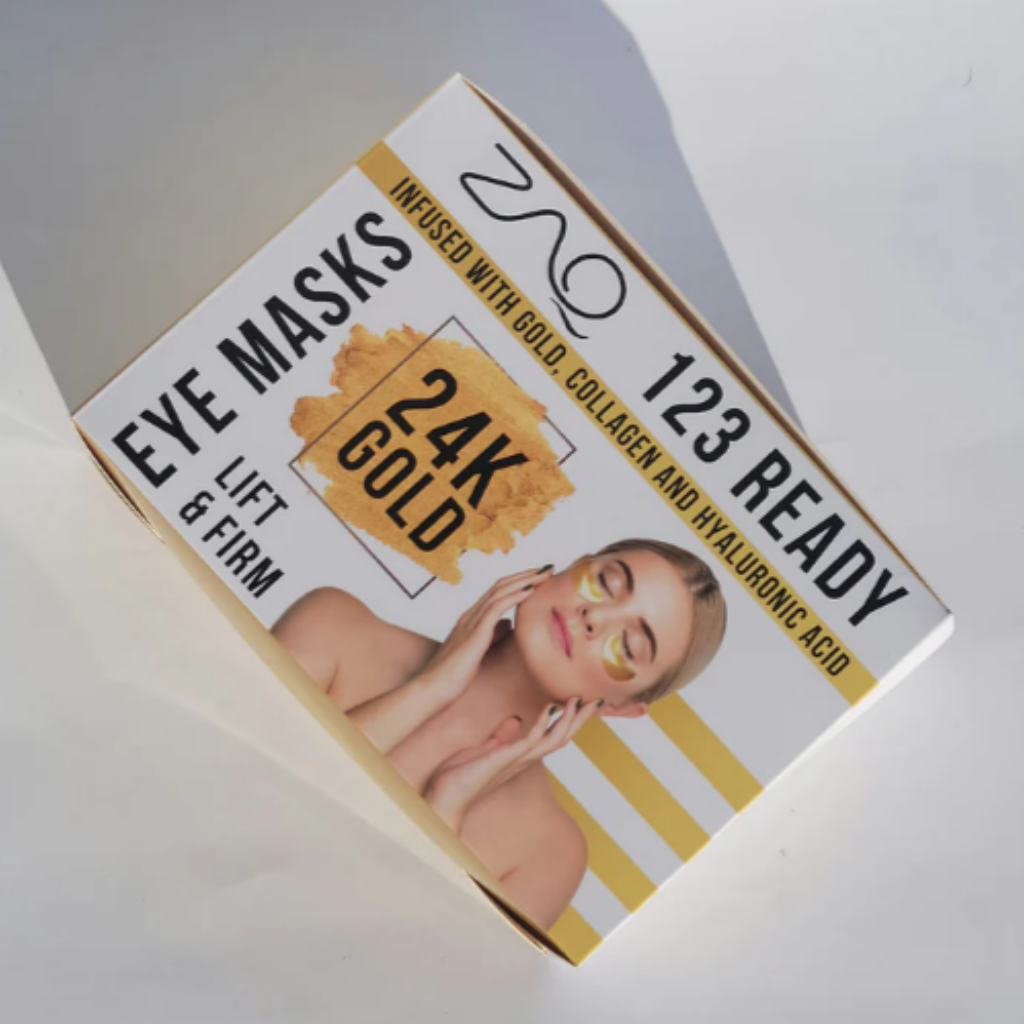 ZAQ 123 Ready 24K Gold Lift & Firm Gel Eye Patches - Front View