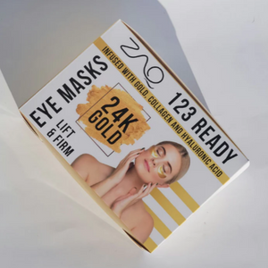 ZAQ 123 Ready 24K Gold Lift & Firm Gel Eye Patches - Front View