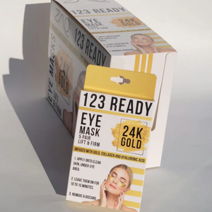 ZAQ 123 Ready 24K Gold Lift & Firm Gel Eye Patches - Side View