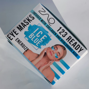 ZAQ 123 Ready ICE BLUE ENERGIZE GEL EYE PATCHES - Front View