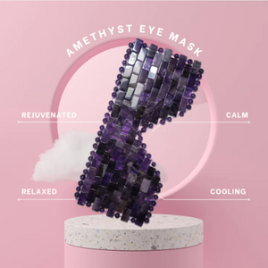 ZAQ Amethyst EYE MASK- Handmade - Front View