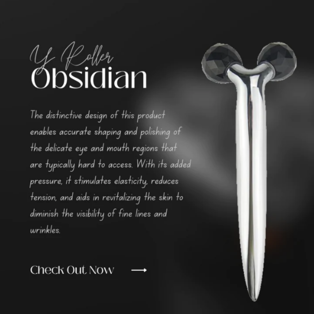 ZAQ Black Obsidian Y Facial Roller - Details
