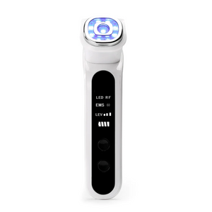 ZAQ Facial Rejuvenation Device - 7 LED, RF, EMS, Sonic Vibration, Hot Massager Therapy - Blue Wavelength
