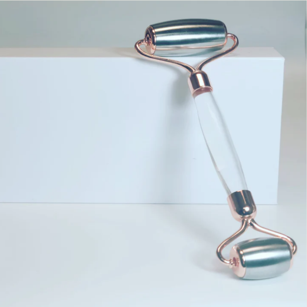 ZAQ Frost Ice Cold Face Roller - Stainless Steel - Front View