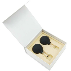 ZAQ Glass Facial Cupping 2pc Set - Black