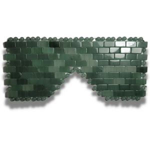 ZAQ Jade Eye Mask - Handmade - Front View