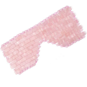 ROSE QUARTZ EYE MASK - Handmade - Back View