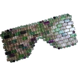 ZAQ Rainbow Fluorite Eye Mask - Handmade