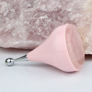 ZAQ Rose Quartz Cold Massage Tool - Side View