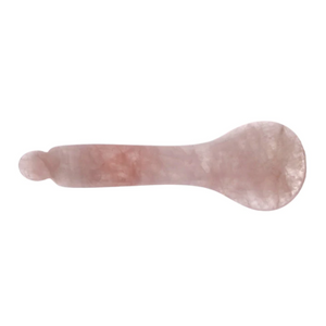 ZAQ Rose Quartz Gua Sha Spoon - Front View