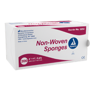 Beauty wipes 4 x 4 Non-Woven Sponge 4 ply