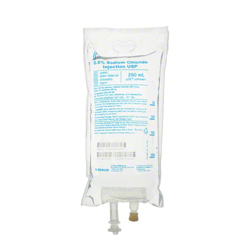 0.9% Sodium Chloride Injection USP, 250 mL (L80002)