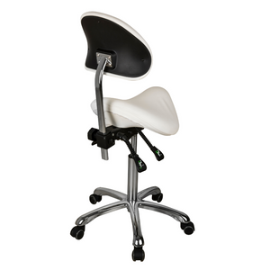 Esthetician medspa stool back angle