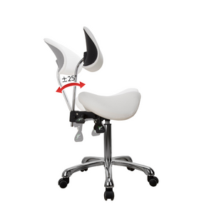 Esthetician medspa stool back rest tilt