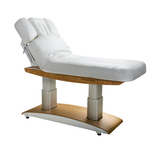 Electric MedSpa Bed Plush Wood Trim