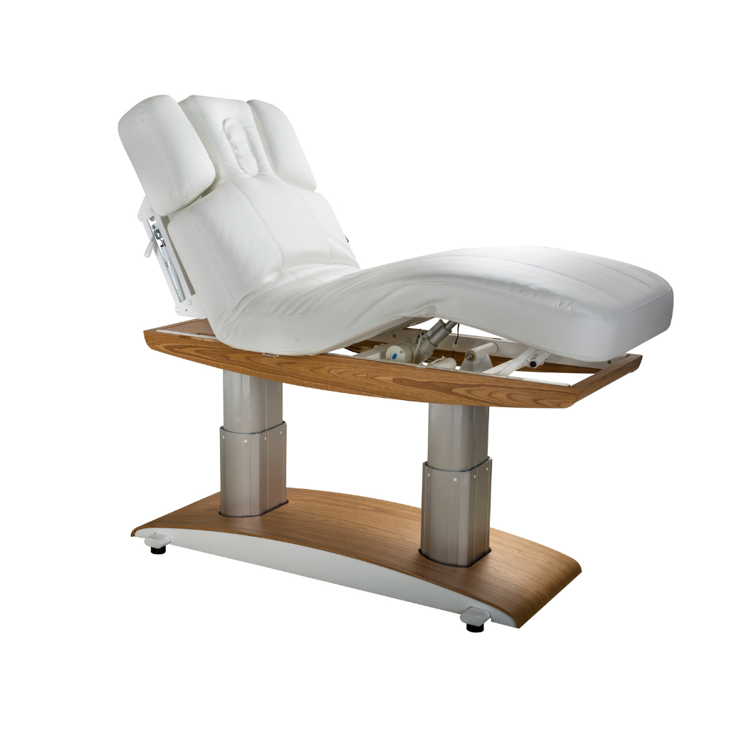 Electric MedSpa Bed Plush Wood Trim