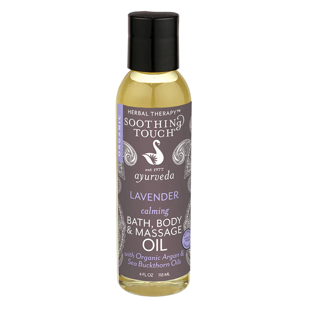 Soothing Touch Lavender Bath, Body & Massage Oil (Made with Organic Ingredients)