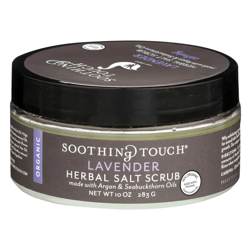 Soothing Touch Lavender Herbal Salt Scrub (Made with Organic Ingredients)