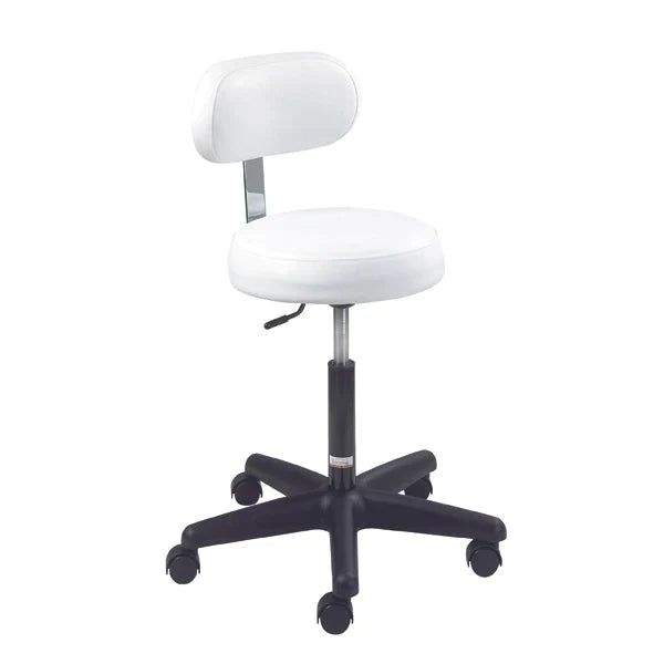 Round Air-Lift Stool with Backrest (31200)