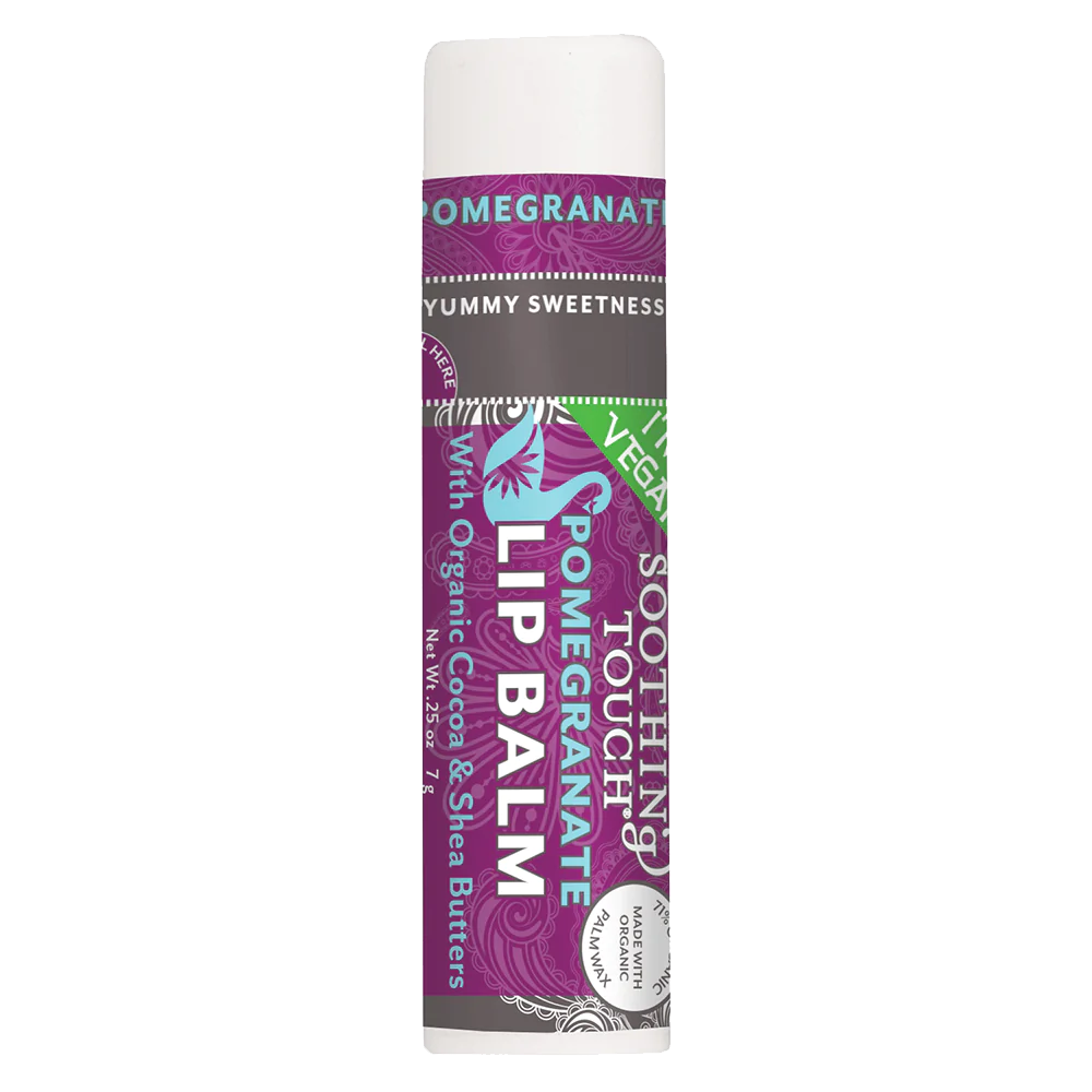 Soothing Touch Pomegranate Vegan Lip Balm (Made with Organic Ingredients)