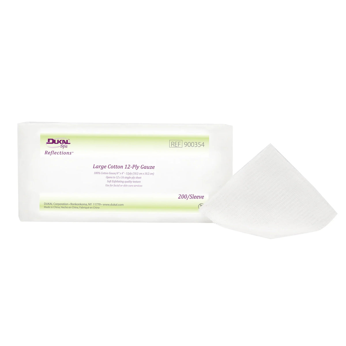 Spa Large Cotton Gauze 4 x 4 12 Ply