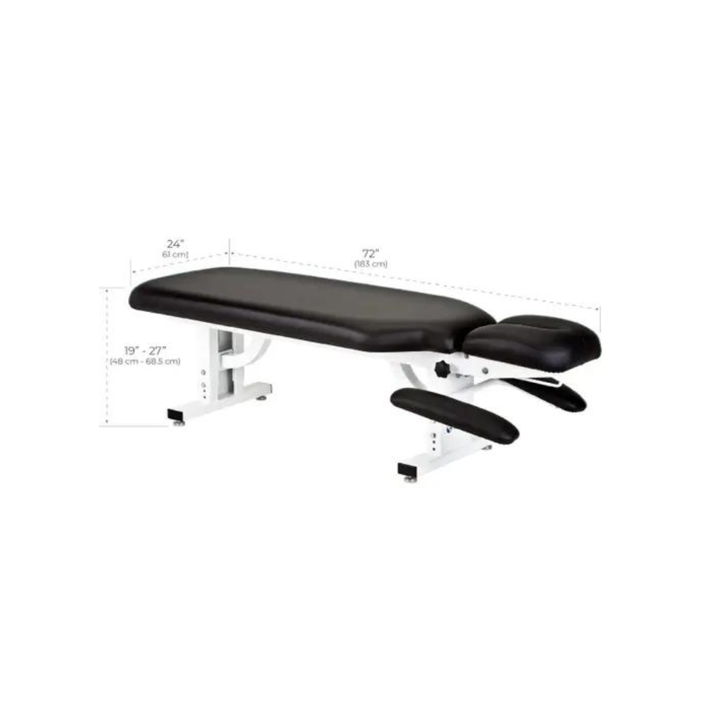Apex Stationary Black Treatment Table Dimensions
