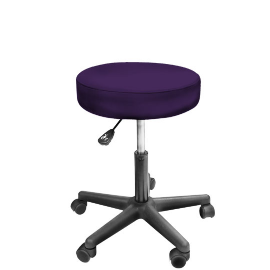 Custom Craftworks Classic Series Rolling Estheticians Stool Purple (RS)