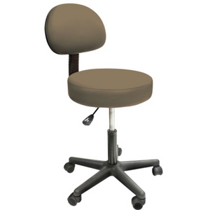 Custom Craftworks Solutions Series Rolling Stool with Backrest Otter Color (I9310)