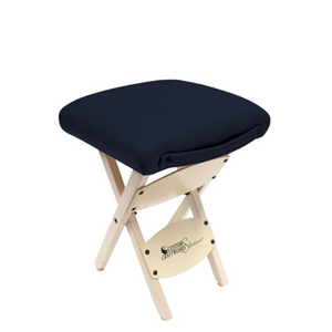 Products Custom Craftworks Solutions Series Wooden Folding Massage Stool Navy  (I9311)