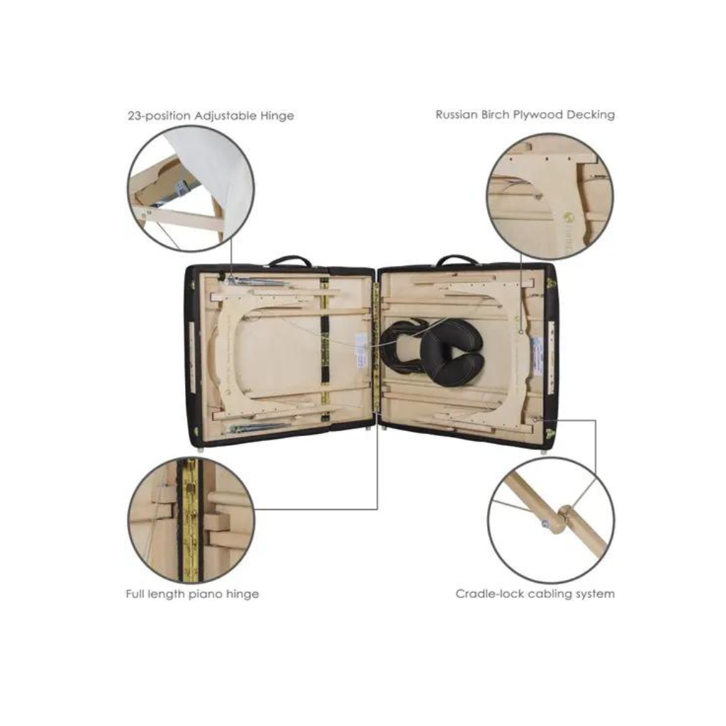 Earthlite Avalon XD Black Tilt Table Features