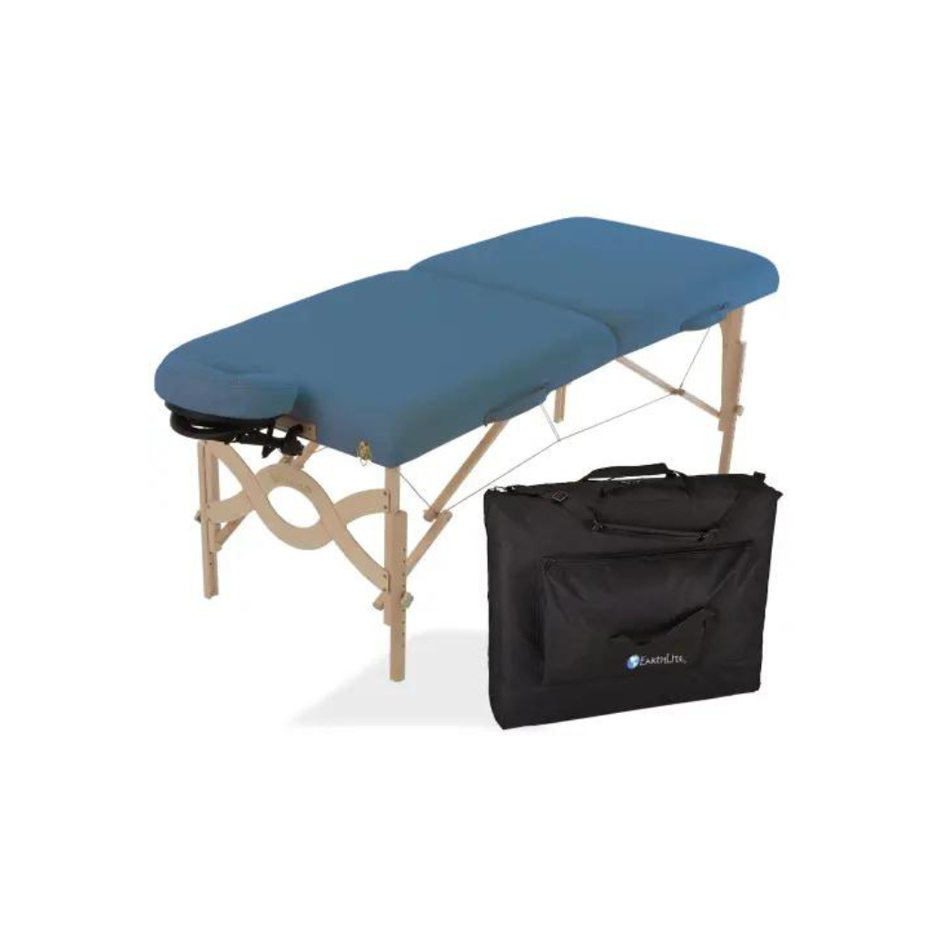 Earthlite Avalon XD Mystic Blue Massage Table and Case