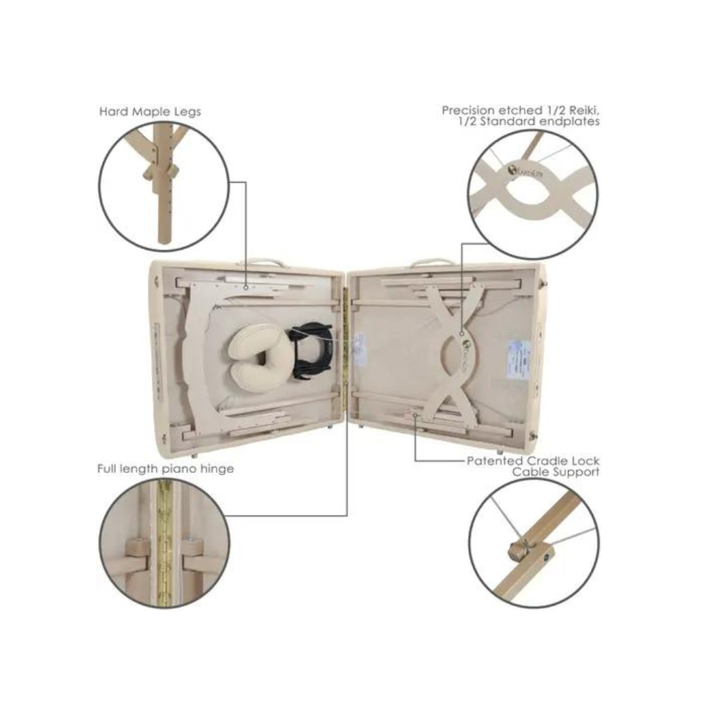 Earthlite Avalon XD Vanilla Creme Massage Table Features_1