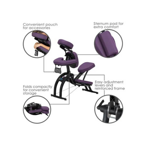 Earthlite Avila II Amethyst Portable Massage Chair Features