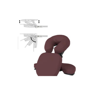Earthlite Avila II Burgundy Portable Massage Chair Detail
