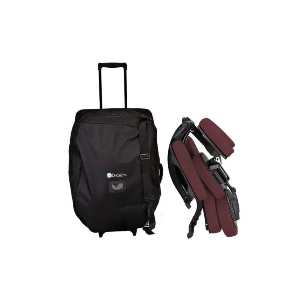 Earthlite Avila II Burgundy Portable Massage Chair flat Package