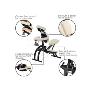 Earthlite Avila II Vanilla Creme Portable Chair Features