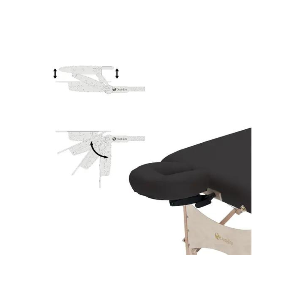 Earthlite Harmony DX Black Portable Massage Table Facepillow