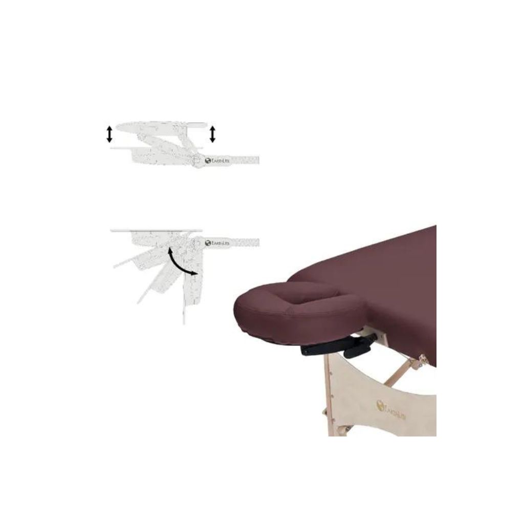 Earthlite Harmony DX Burgundy Portable Massage Table Facepillow