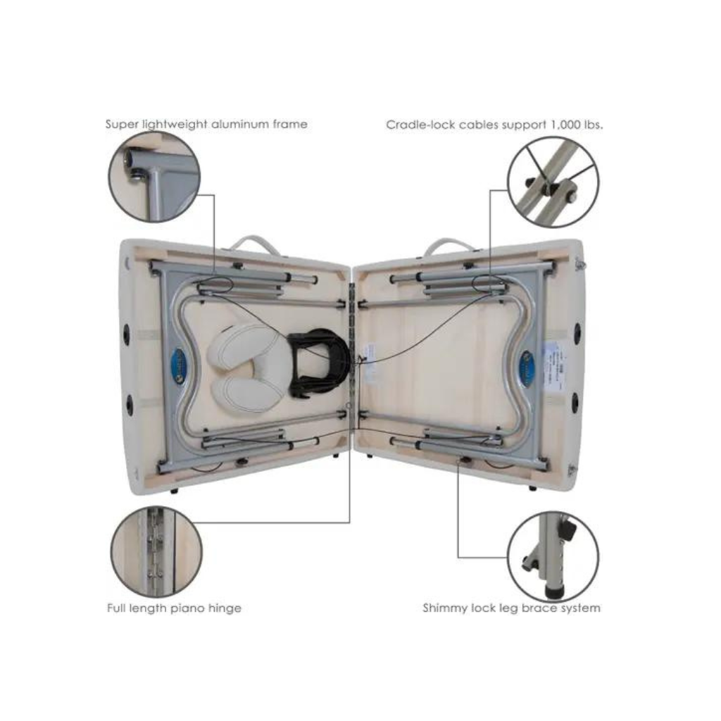 Earthlite Luna Portable Sterling Massage Table Features