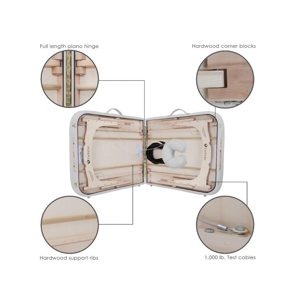 Earthlite Spirit Portable Massage Table Teal Full Reki Clampshell